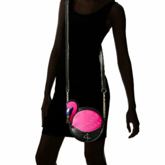 BETSEY JOHNSON Canteen Flamingo Crossbody NWT - Picture 6 of 6